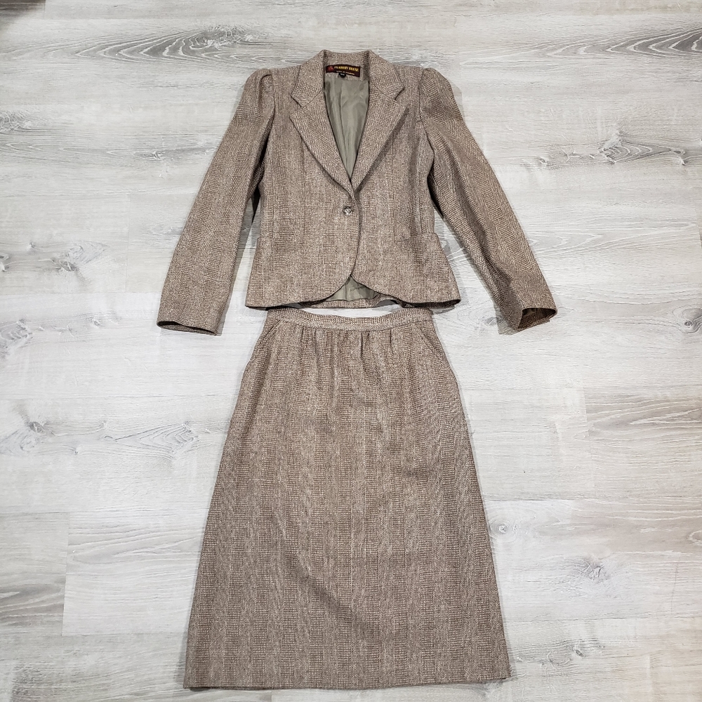 Vintage Peabody House Wool Blend Suit Tweed 2 Piece Set - Picture 6 of 9